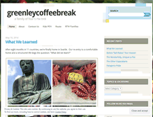Tablet Screenshot of greenleycoffeebreak.com